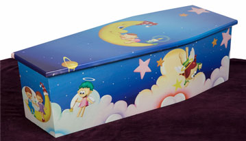 Vinyl covered coffin (over 50 designs)