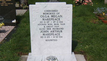 Marble headstone